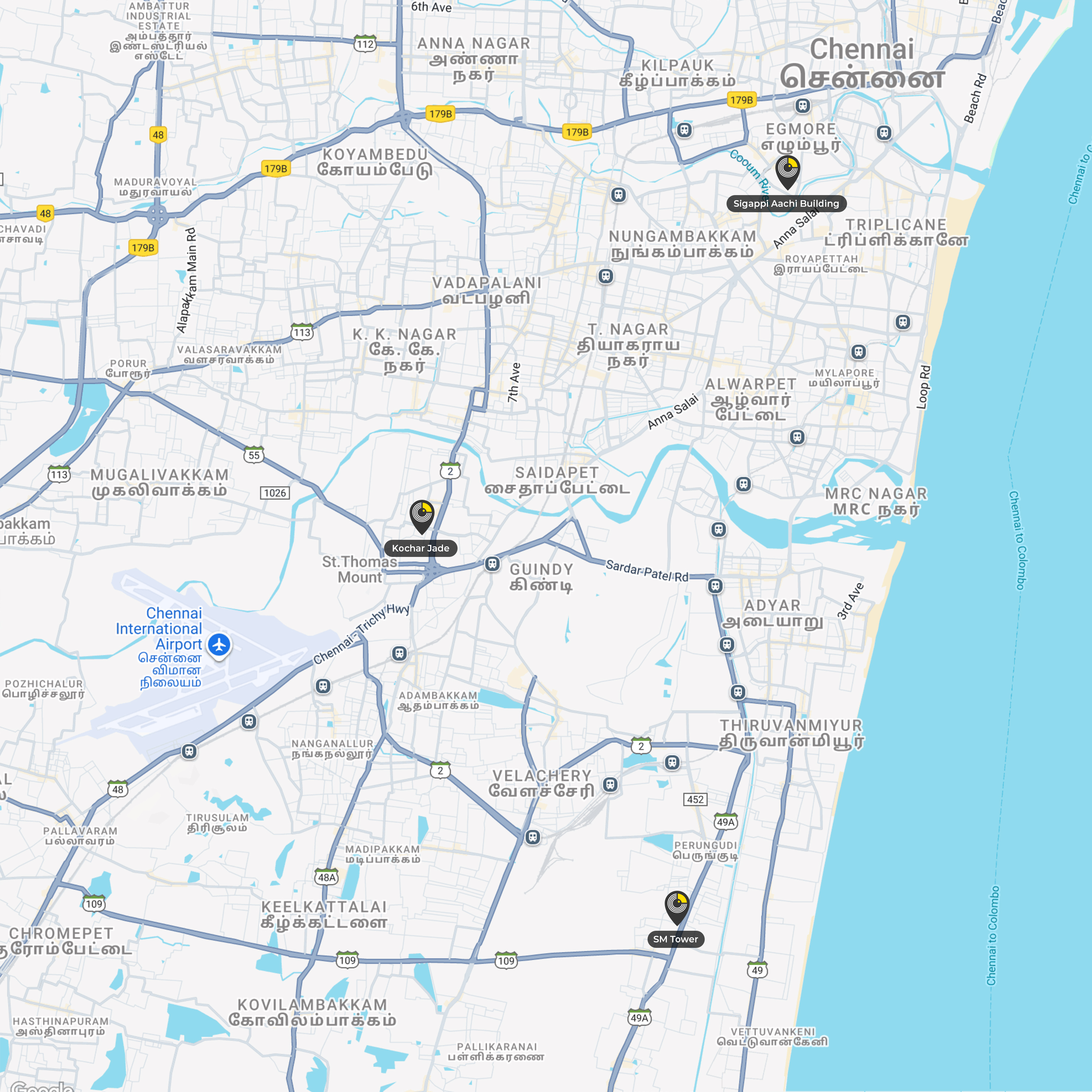 Chennai map